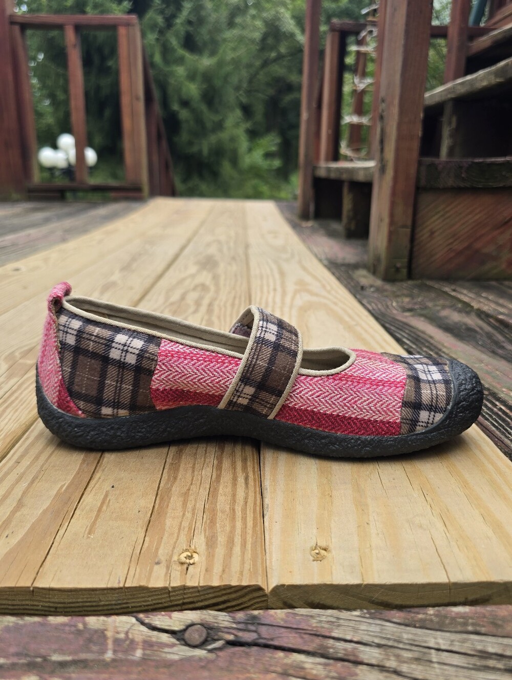 KEEN Womens Harvest Fall Plaid MJ II Mary Janes II Size 8 Pink Brown - Picture 6 of 11